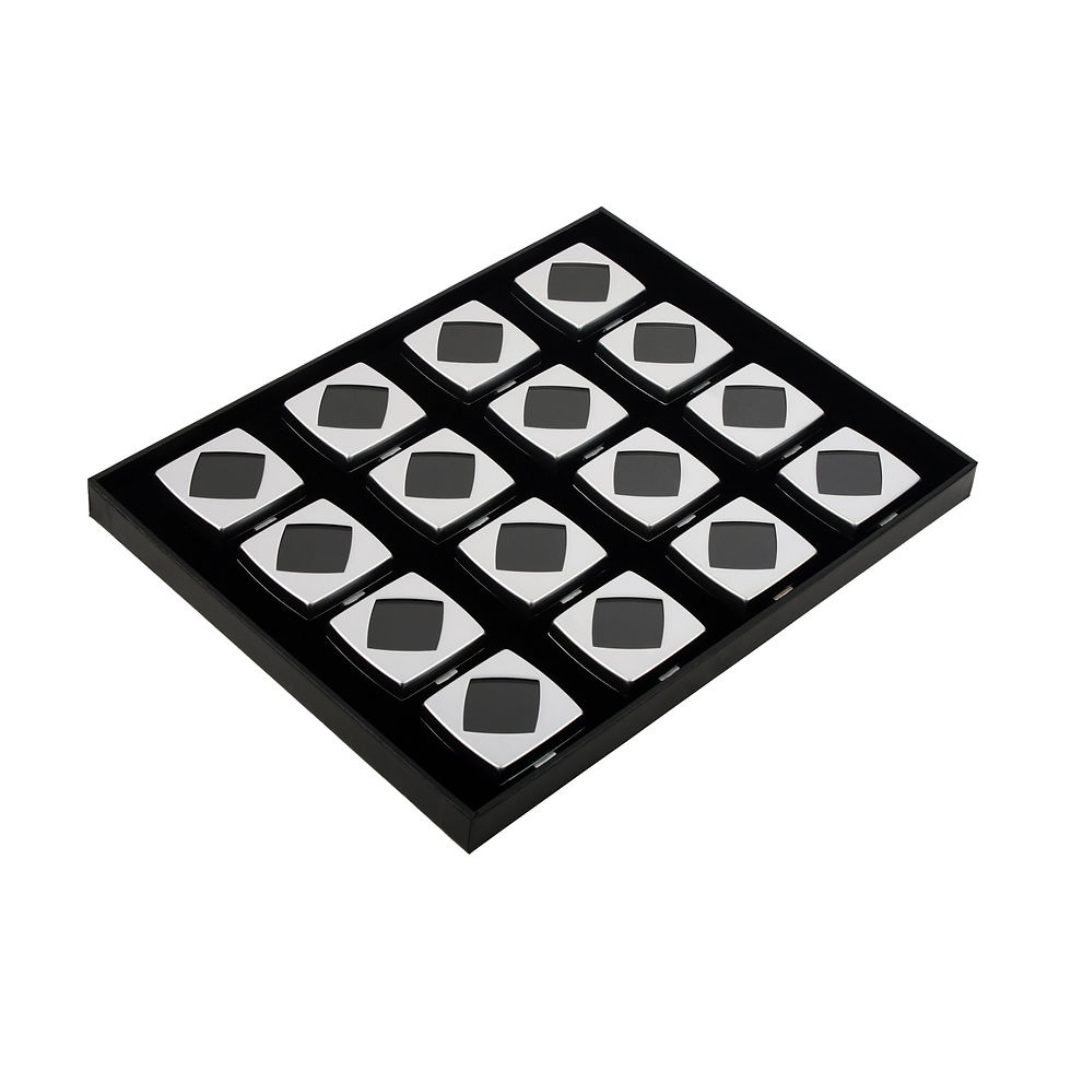 Thumbnail: DK21670-16 Premium Diamond Display Box Set – Elegant Metal Gemstone Storage