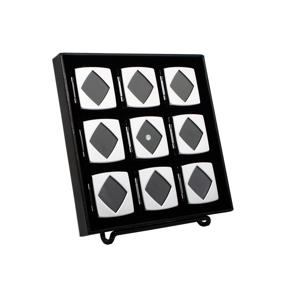 Thumbnail: DK21670-9 Diamond Display Box Set – Premium Metal Tray for Gemstone Presentation