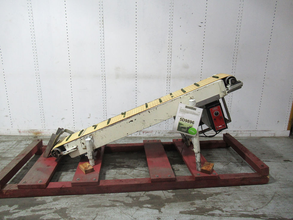 80"L x 10"W incline cleated belt feeder.