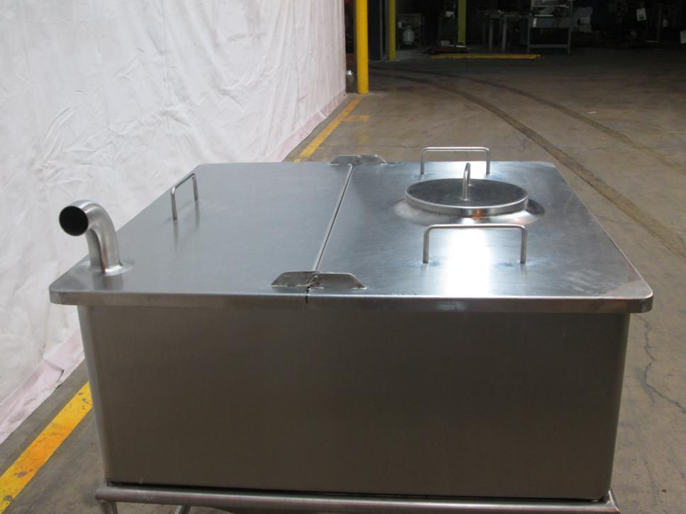 Thumbnail: 10 ft³ Stainless Steel Bulk Feed Hopper with Hinge Top