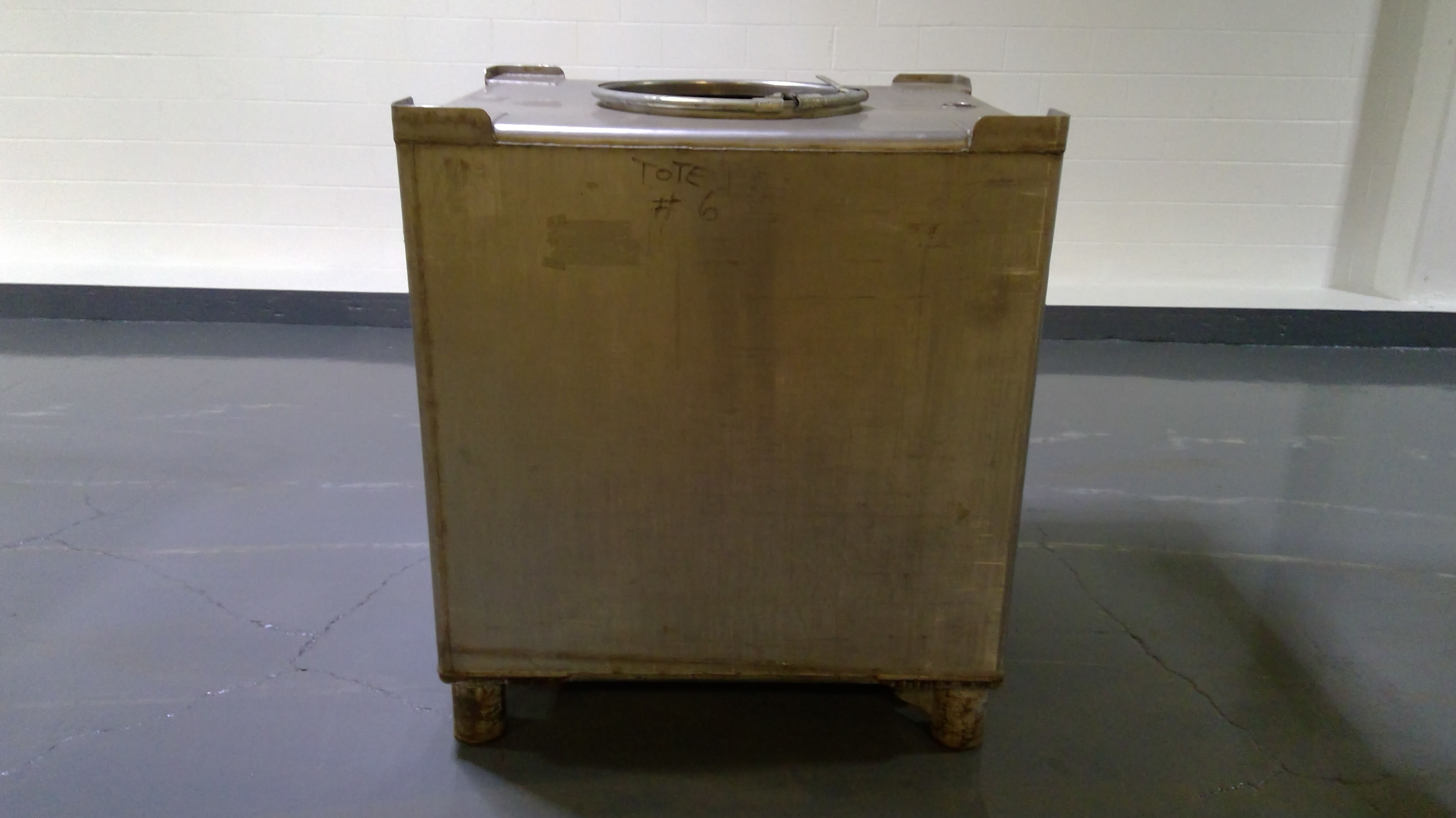 Custom Metal Craft, 380 gallon, stainless steel liquid bulk storage bin