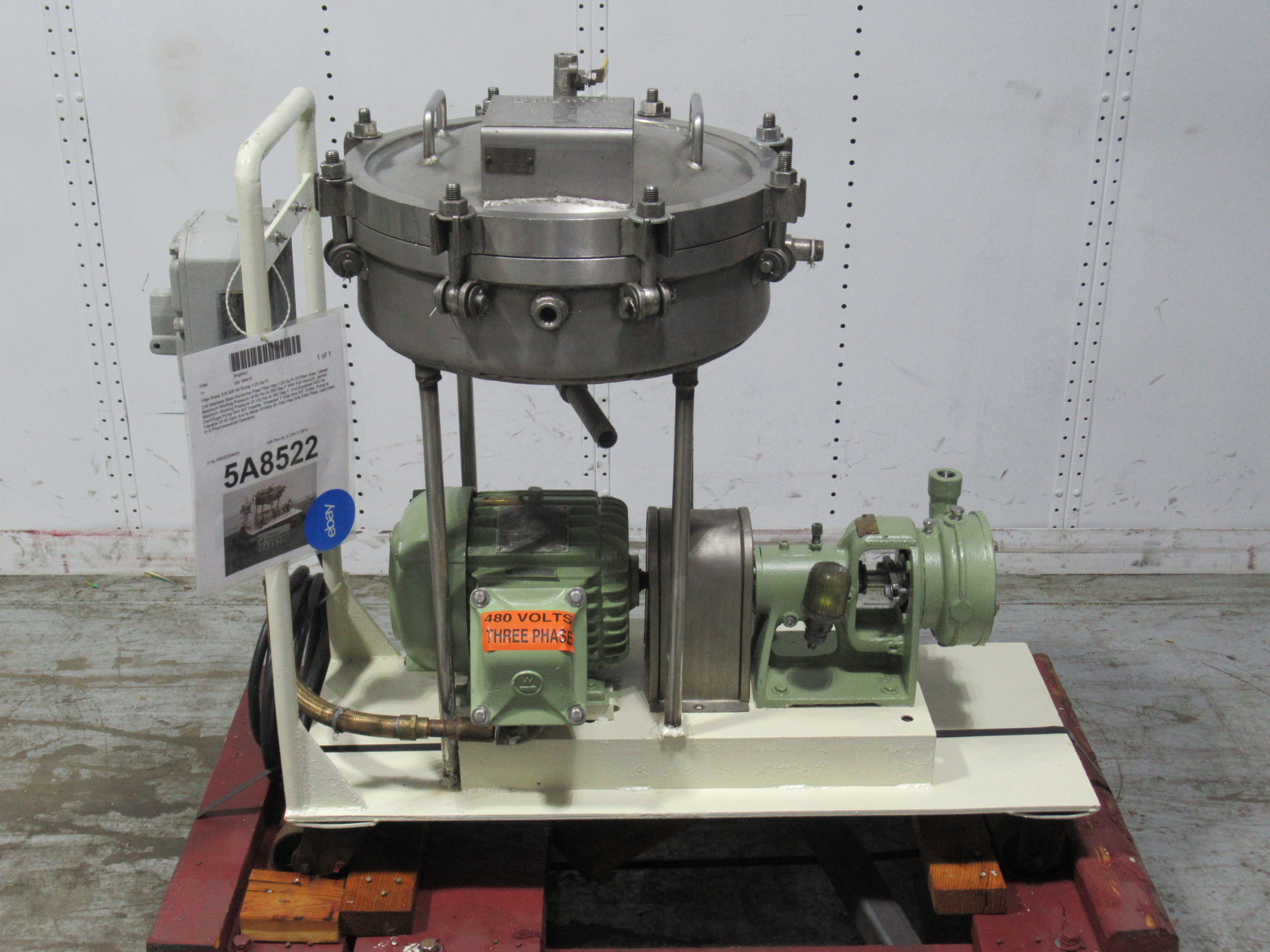 Brighton, 316 Stainless Steel Horizontal Plate Filter.