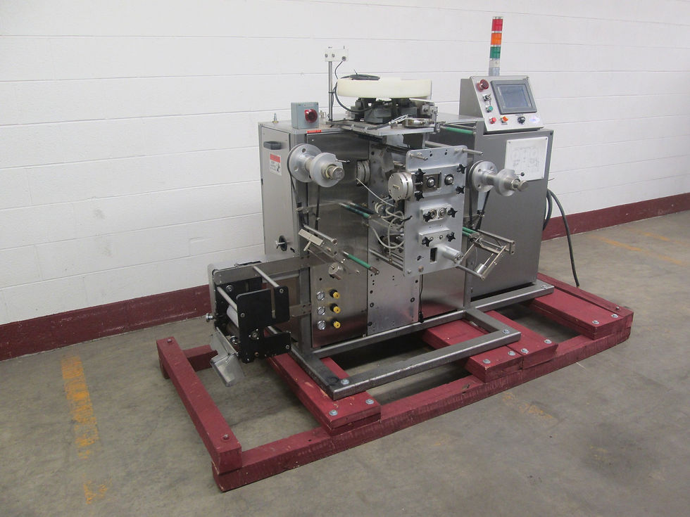 Thumbnail: Wrapade, Vertical 4 sided seal strip packing machine.