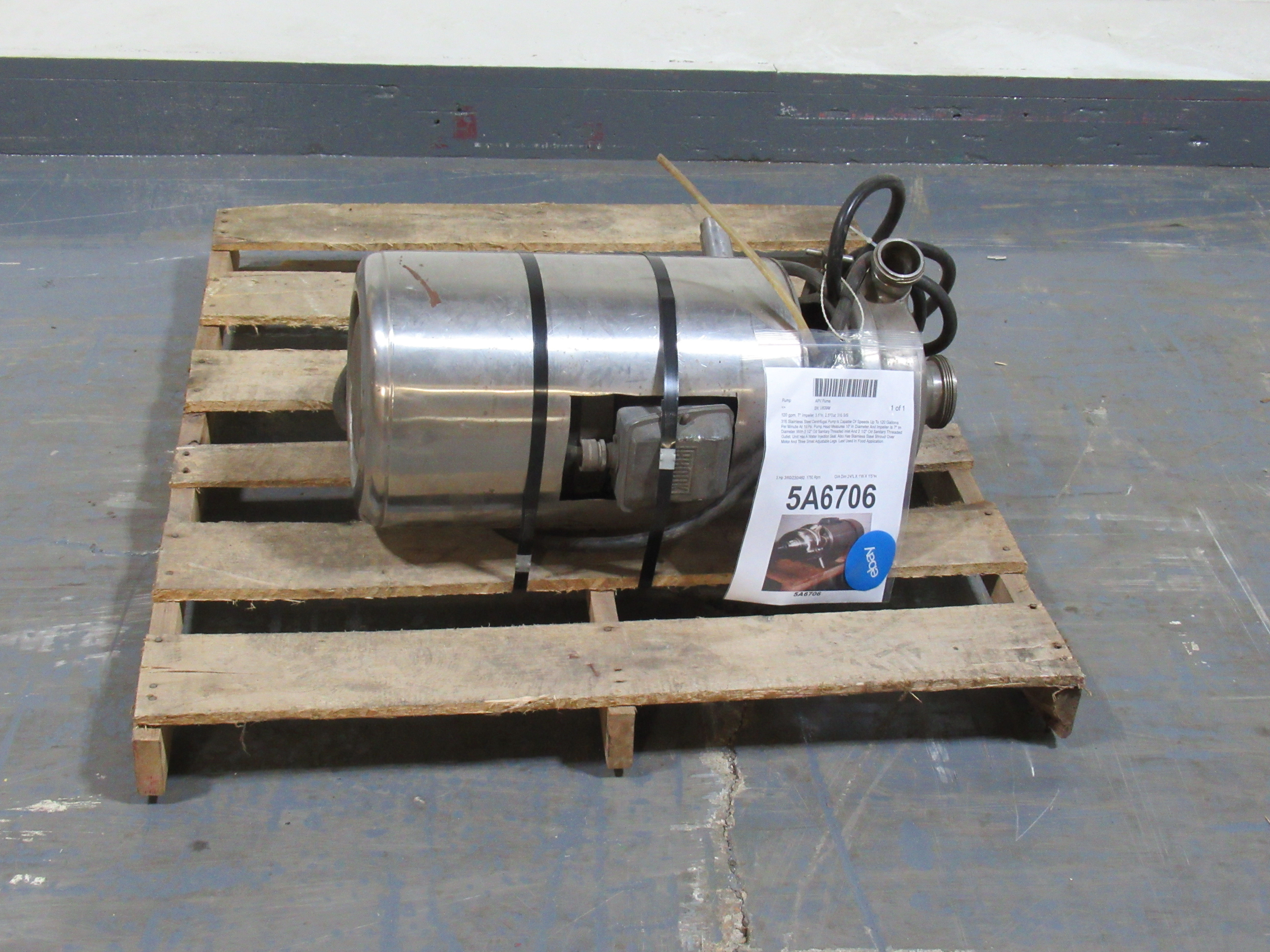 APV Puma, 316 Stainless Steel Centrifugal Pump