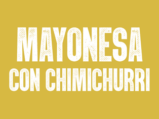 salsa mayonesa con chimichurri