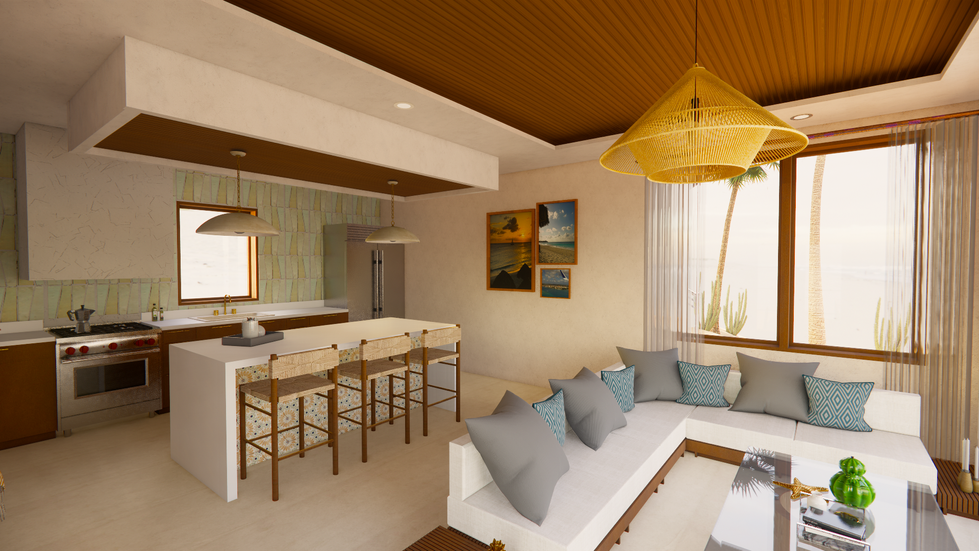 Living Room and Kitchen