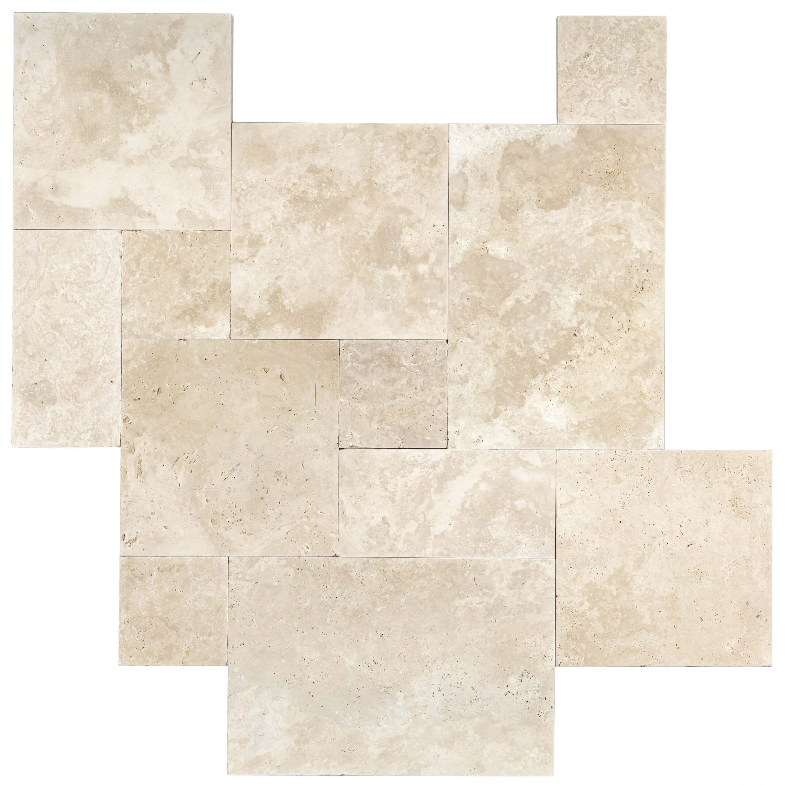 Ivory Premium Tumbled Travertine Pavers