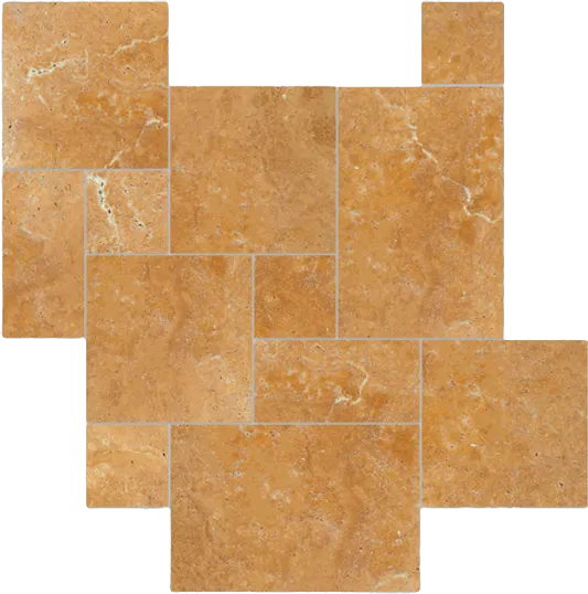 Gold French Pattern Travertine Tiles