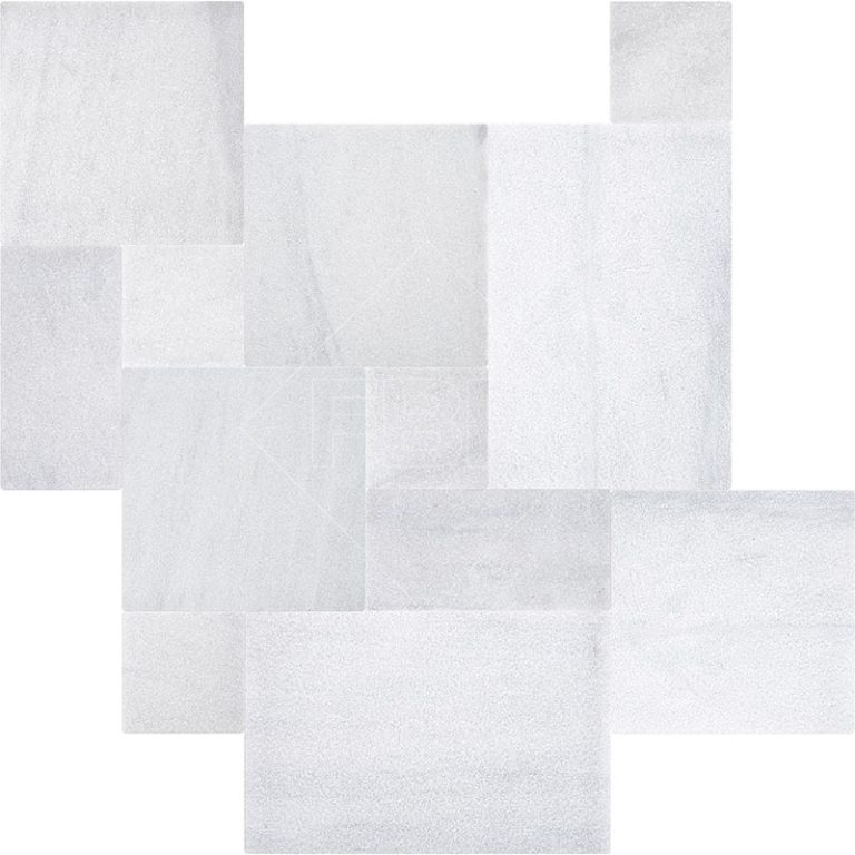 Ice White Tumbled Marble Pavers