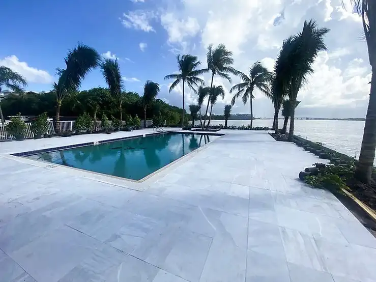 12x24 Ice White Marble Pavers