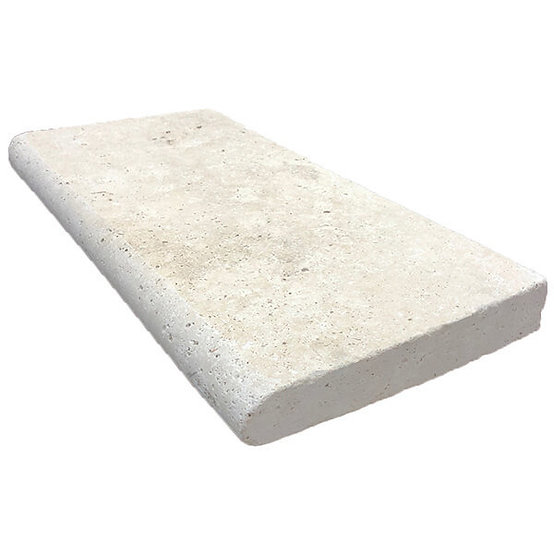 Ivory Bullnose Travertine Coping