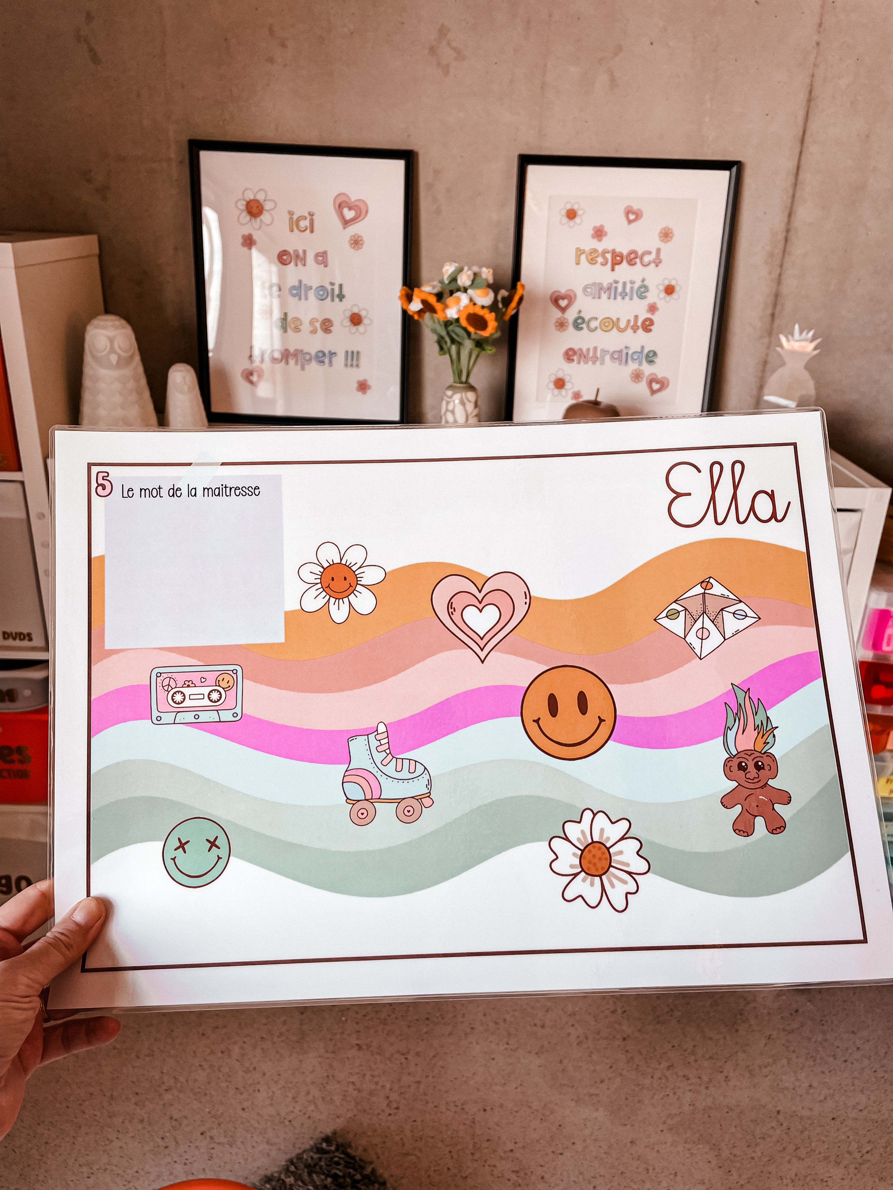 Sous-mains pour les élèves