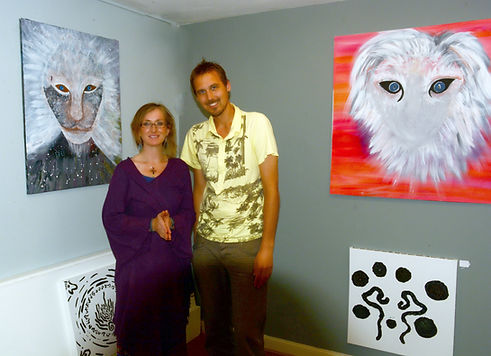 Michiel and Carmen at the Cosmic Frequencies of art and sound exhibition