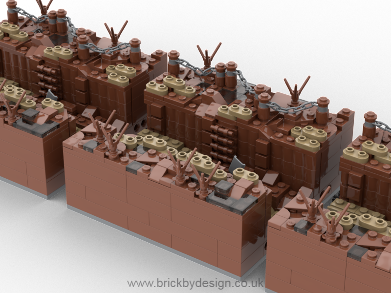 WW1 Front line Trench Diorama LEGO Military Vehicles Tanks Brick WW1 Front line Trench Diorama LEGO Military Vehicles Tanks Brick