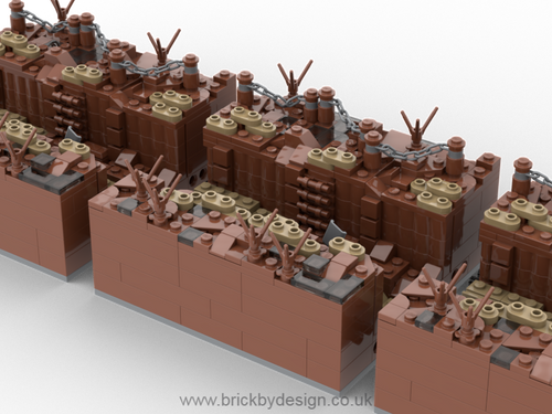 WW1 Front-line Trench Diorama LEGO Military Vehicles Tanks