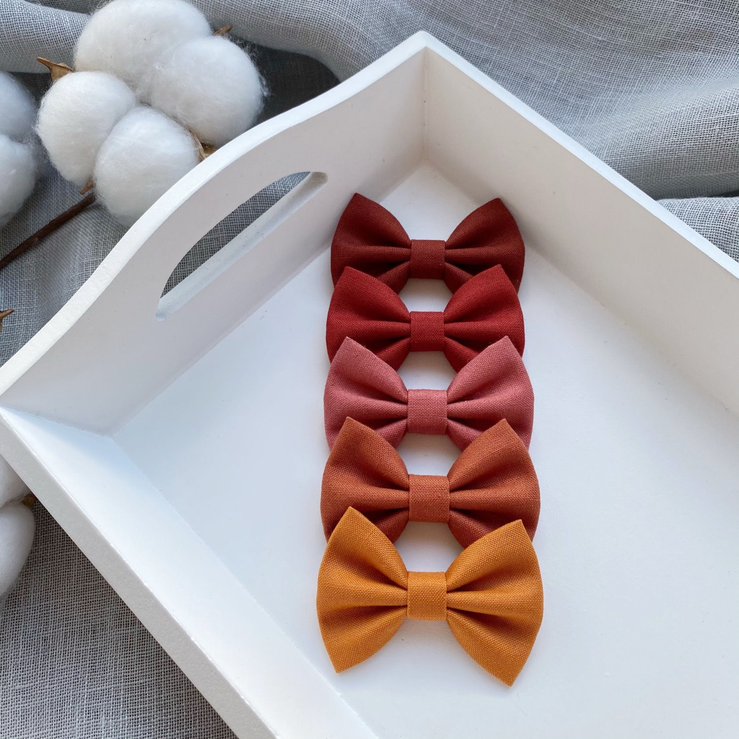 Rust Cotton Bows