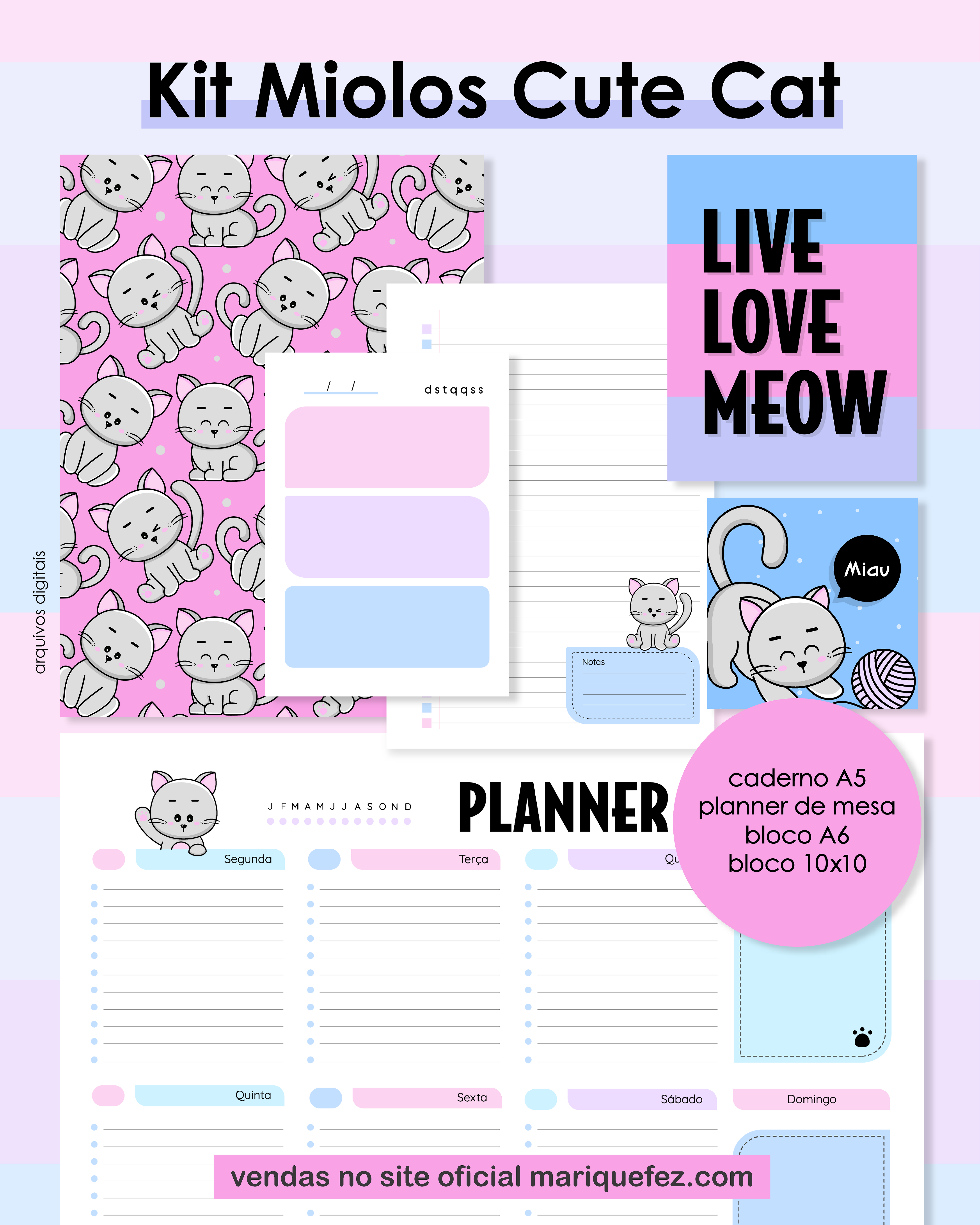 KIT COMBO MIOLOS CUTE CAT