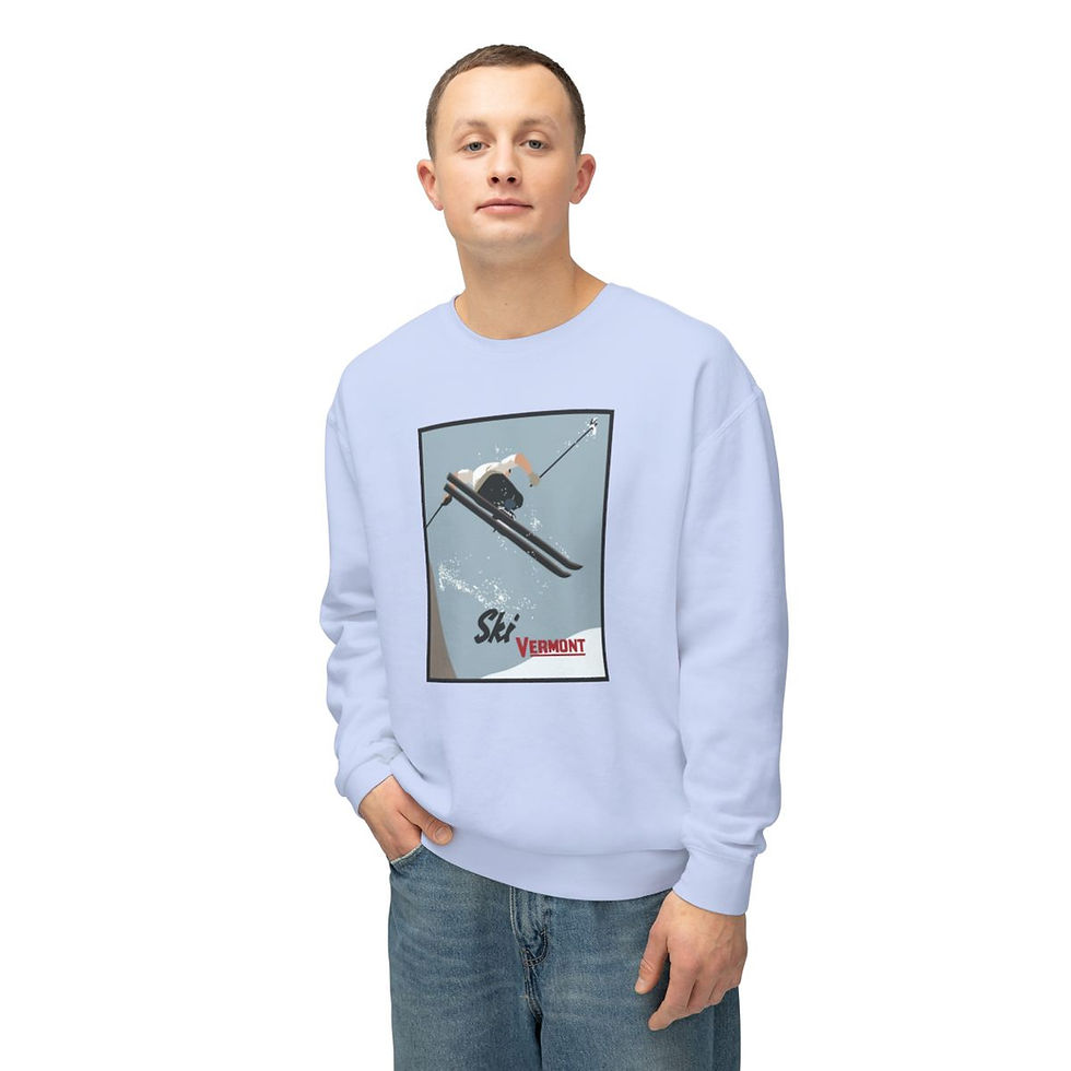 Thumbnail: "Ski Vermont" crewneck sweatshirt - Winter Collection Lightweight Sweatshirt