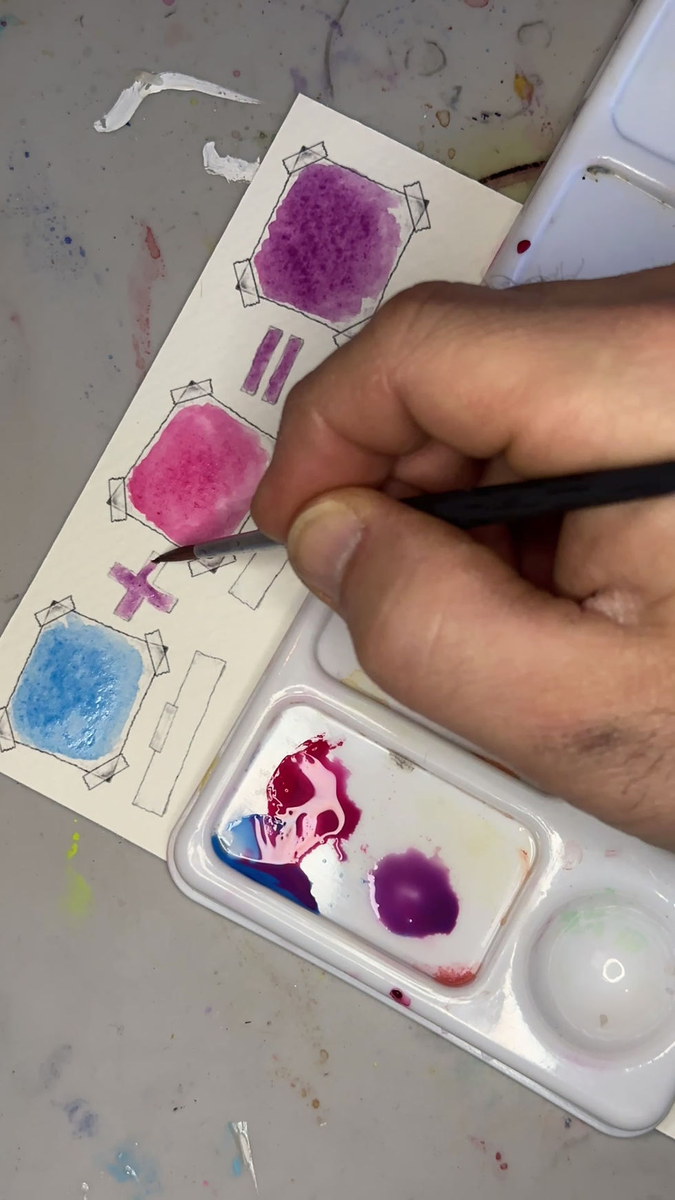 Thumbnail: Watercolor Mixing Swatch Kit - 20 pack