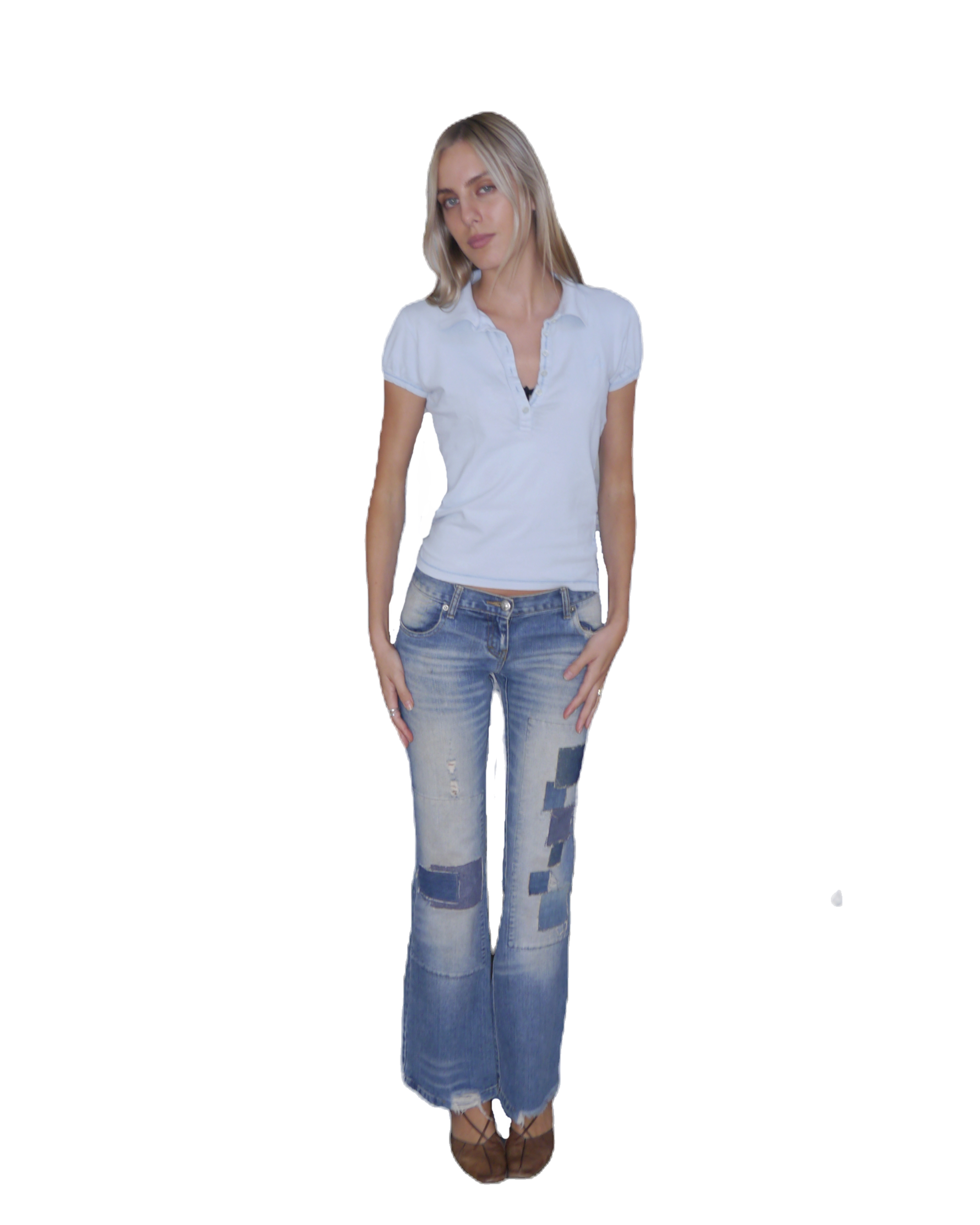 Bonnie Baby Blue Polo Tee