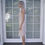 Thumbnail: Blush Satin Drawstring Dress