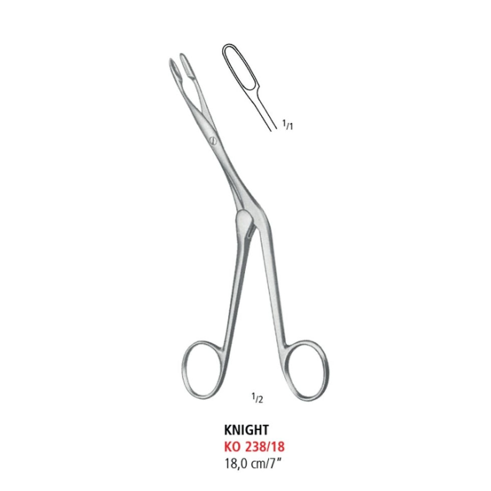 Miniatura: Pinzas cortantes para etmoides y tabique nasal Knight KO 238/18