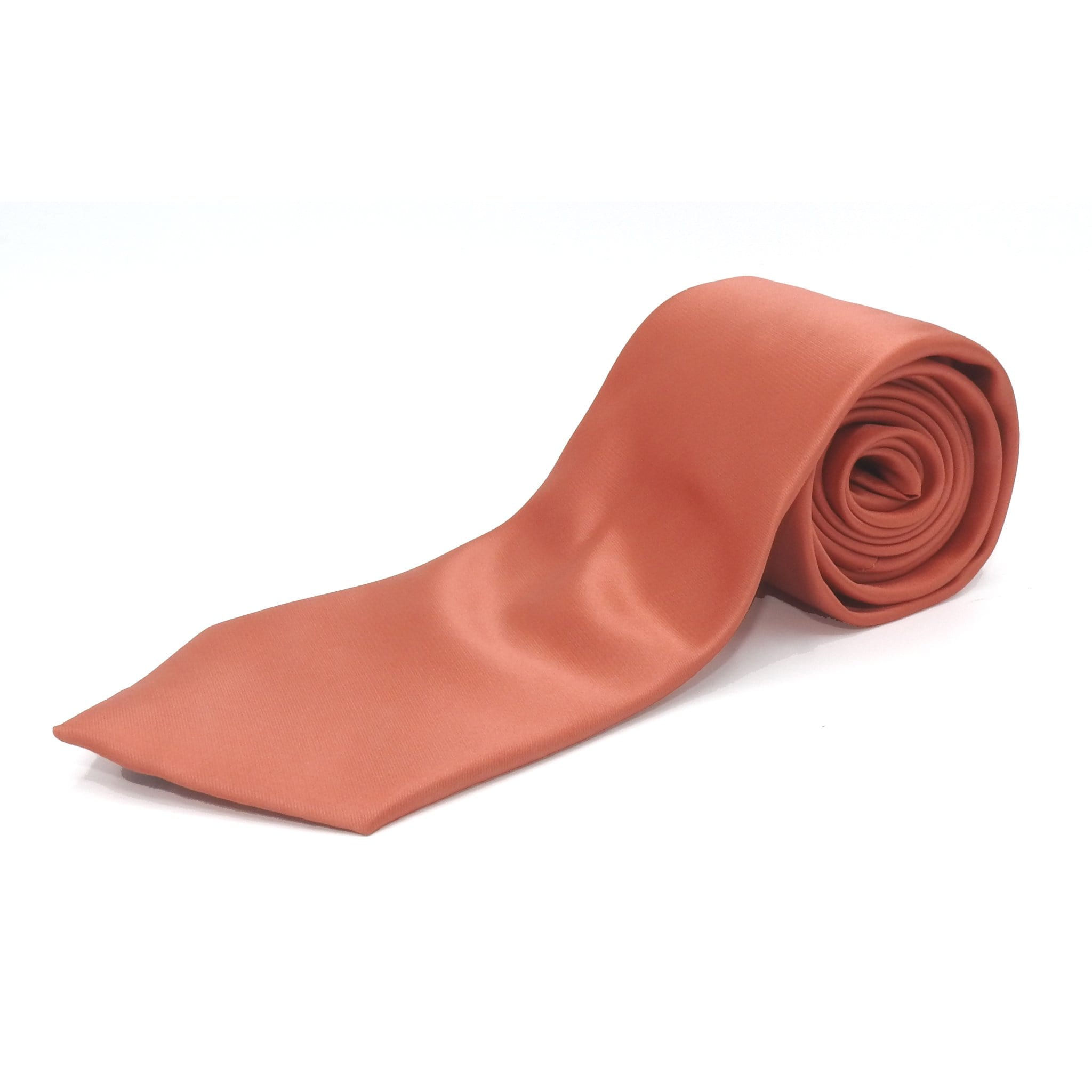 Coral Solid Tie/Hankie Set