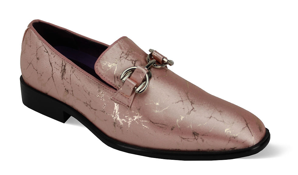 Thumbnail: Men's Formal Midnight Shiny Buckle Dress Loafers Shoes-After Midnight