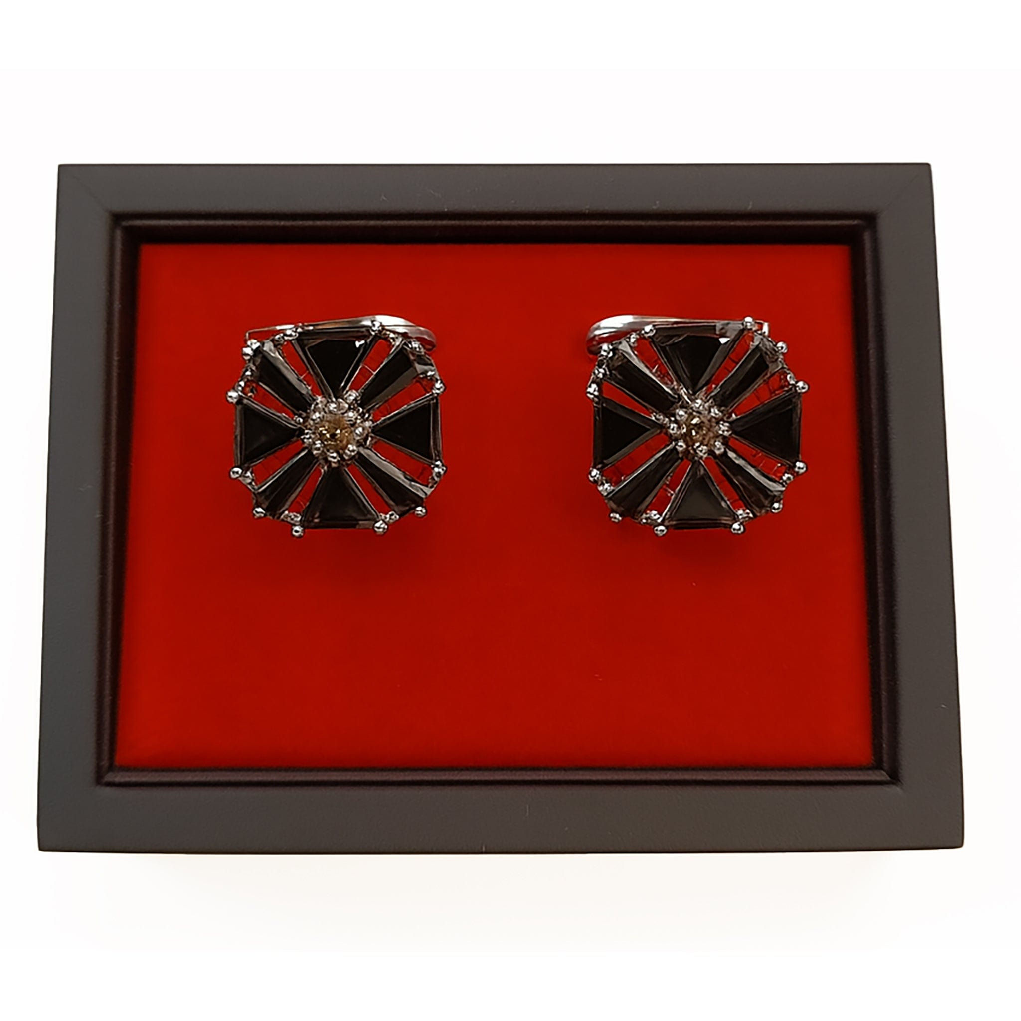 Black & Silver Octagon Cufflinks