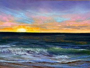 coucher de soleil pastel sec-Jo-Anne Pion