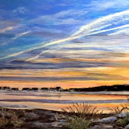 Beautiful sunset over the sea