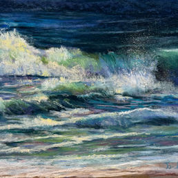 Crashing wave expressive seascape-ongoing projetc by Jo-anne Pion
