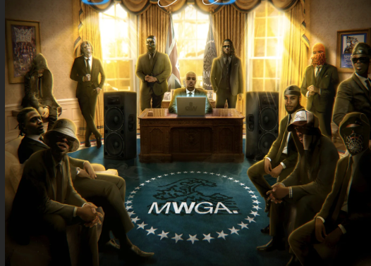 Quincy Tell Em in studio, leading a recording session for his debut mixtape 'Make Wave Great Again' with UK trap-wave artists.