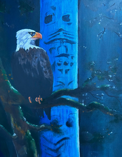 Eagle perched (Totem Pole)
