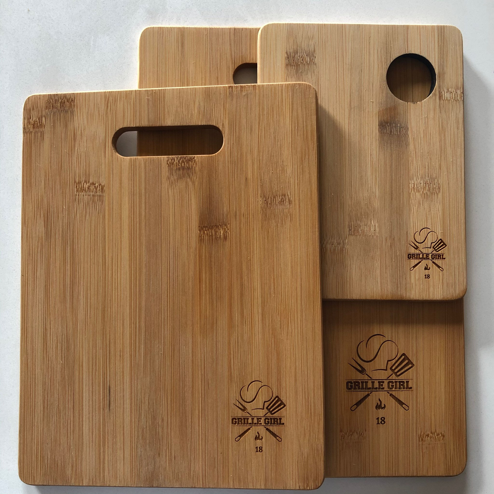 Wedding Gift Personalized Housewarming 3 Piece Bamboo Cutting Board