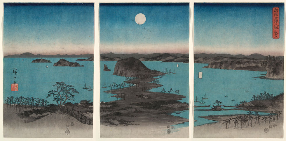Kanazawa in Moonlight by Utagawa Hiroshige