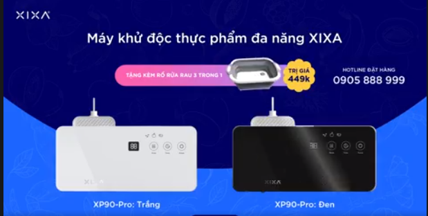 Tham khảo sản phẩm máy khử trùng thực phẩm Xixa .
content media