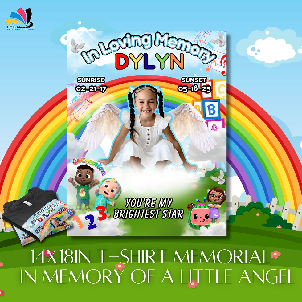 Child RIP T-shirt Template - Inspired by Kids Music Show Theme