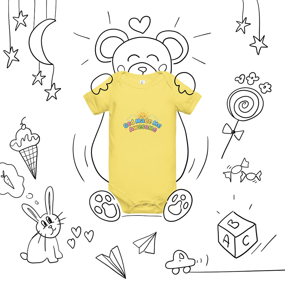 Thumbnail: God Made Me Awesome – Baby Short Sleeve One Piece |