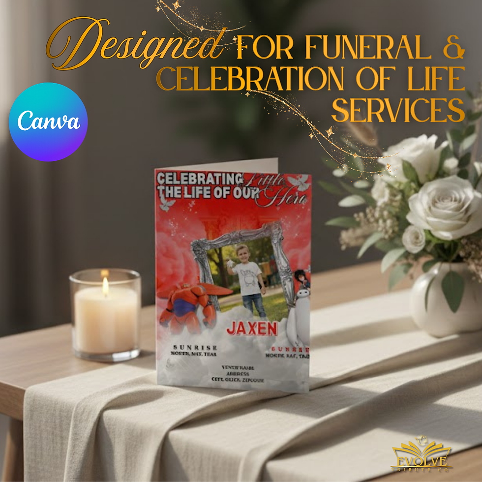 Thumbnail: 4-Page Funeral Program | Custom Obituary Program | Printed Memorial