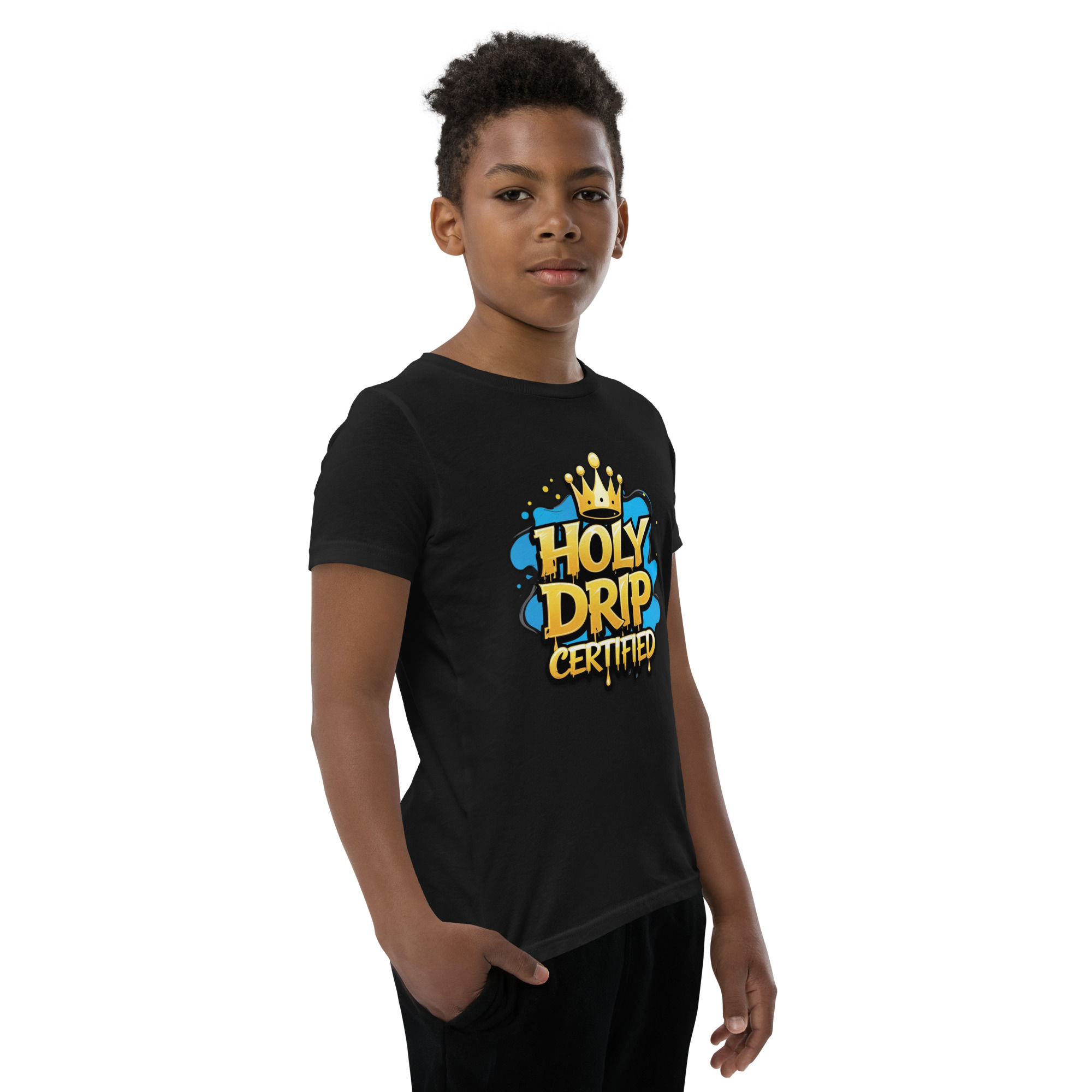 "Holy Drip Certified" Youth Tee – Faith, Style & Confidence United