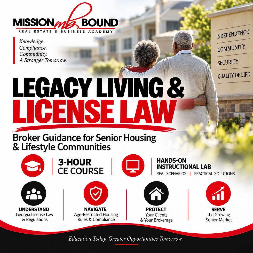 Legacy Living & License Law: Broker Guidance for Senior Housing & Lifestyle Comm