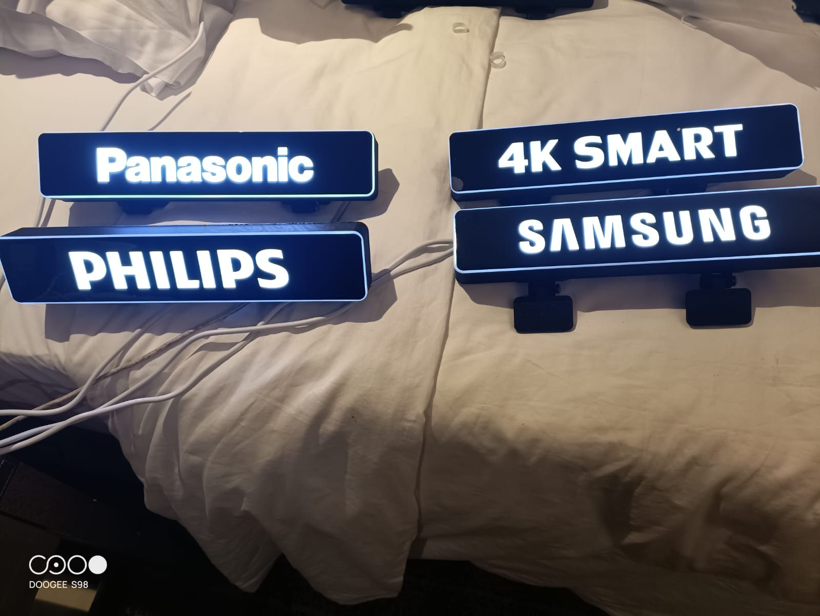 Customised LED light (usb powered) for tv shop. Other designs available for othe