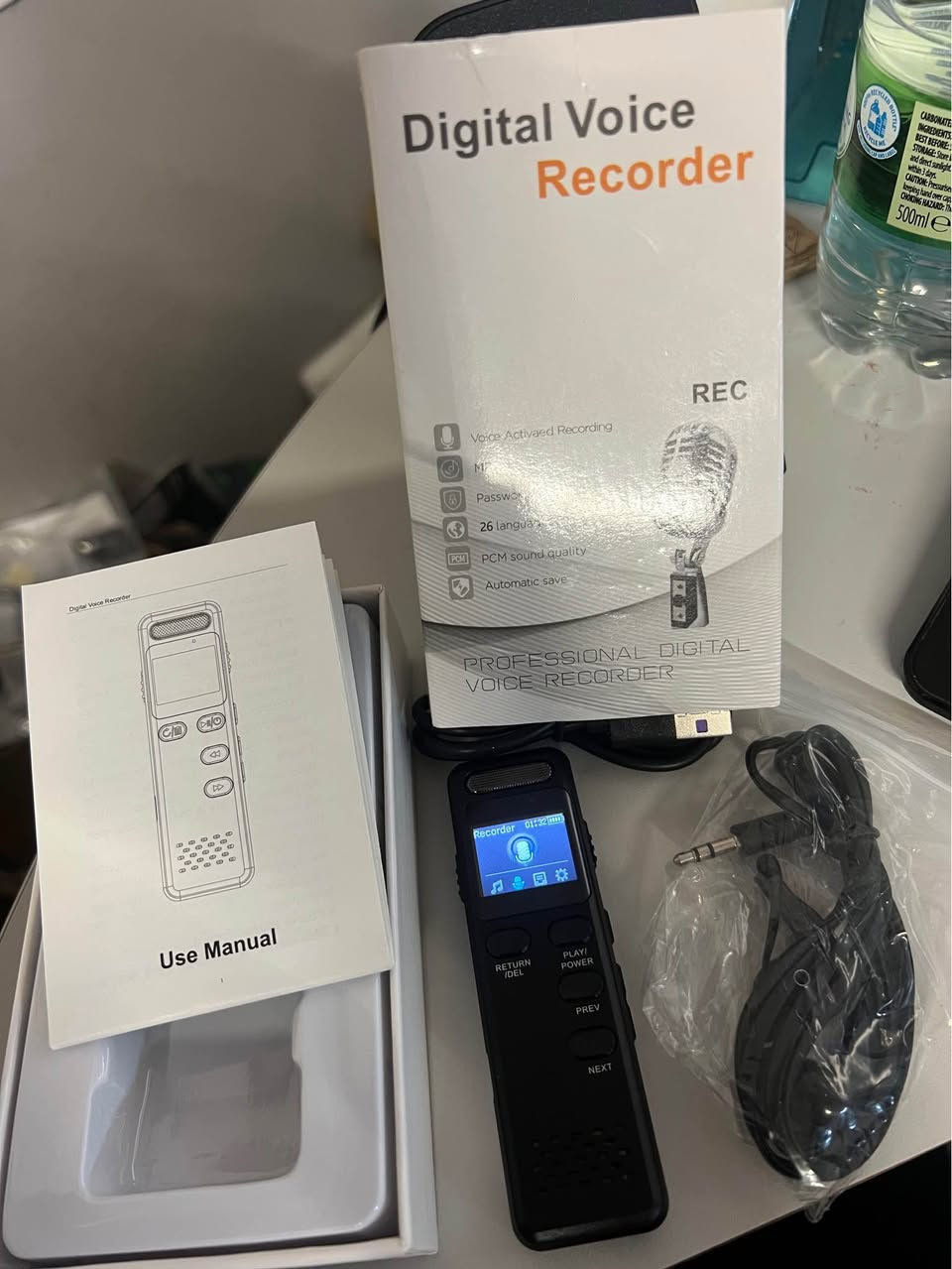 Thumbnail: 32GB Digital Voice Activated Recorder 140H Continuous Recording with HD Dual MIC