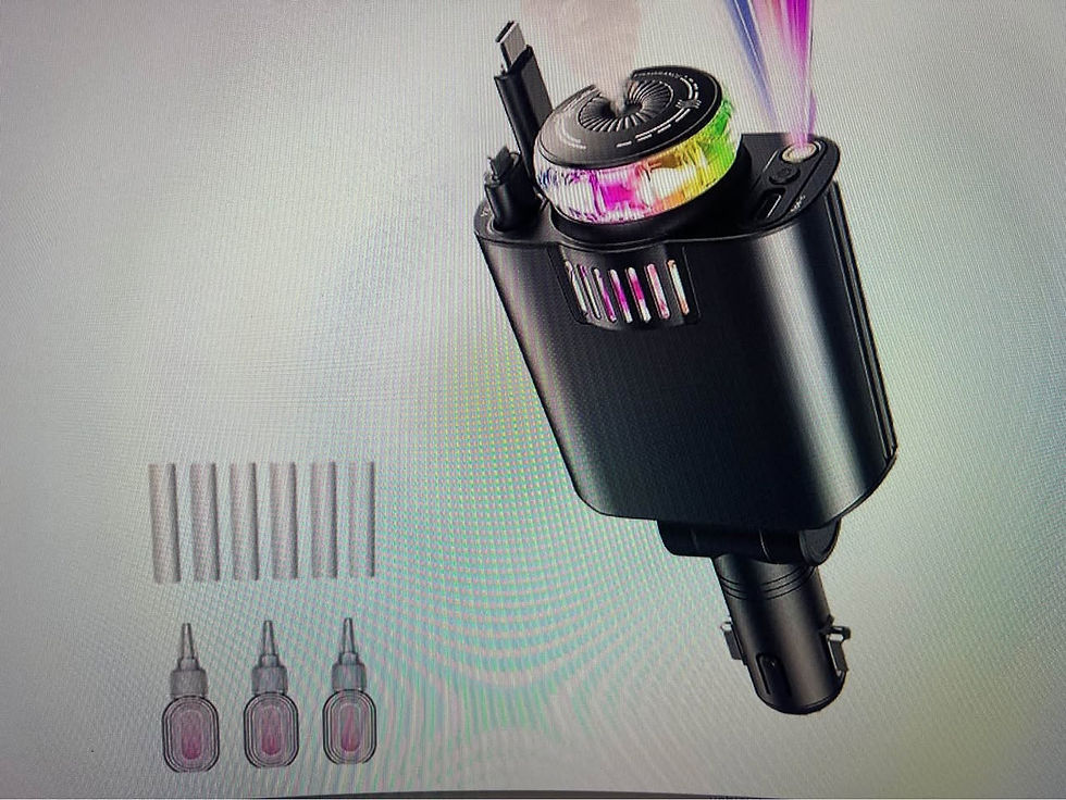 Thumbnail: Starlight Car Diffuser & Charger Combo, 5-in-1 Retractable Design with Essential