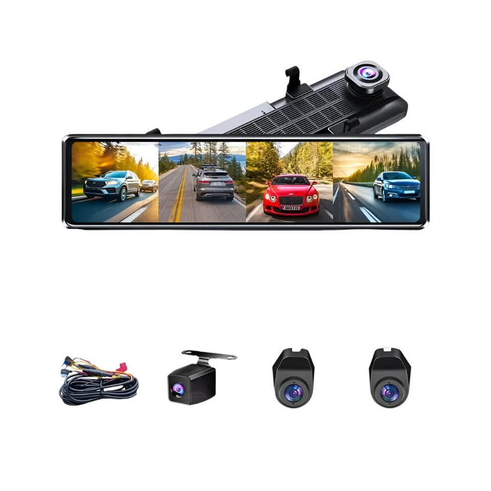 F40 UHD 4K Dash Cam - 4 Channel Recording with ADAS & BSD Rear View Mirror