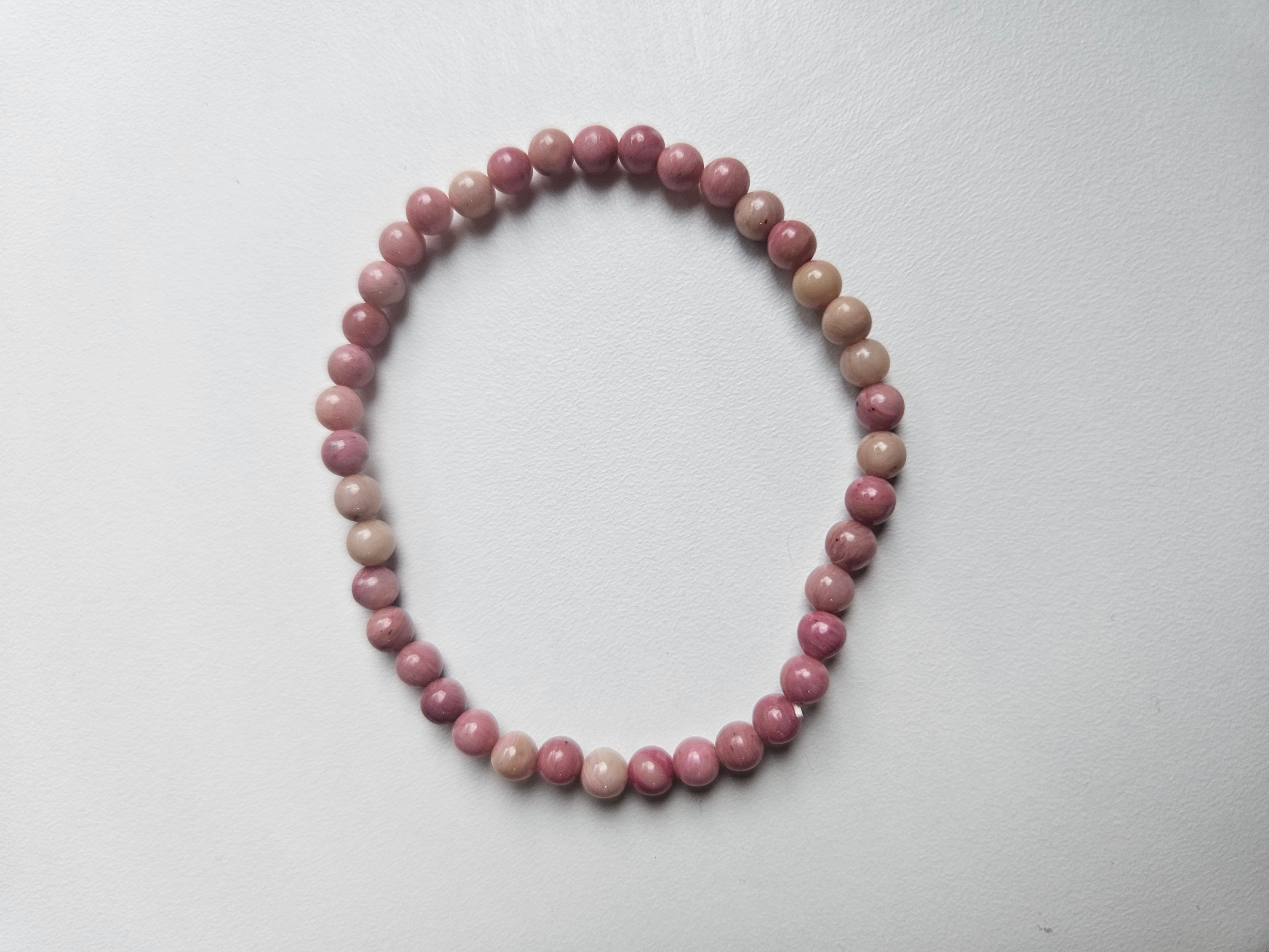 Pink opal small bead bracelet 