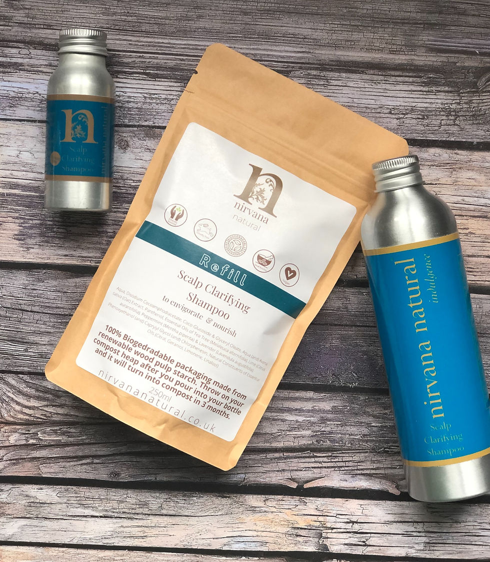 Compostable shampoo refills