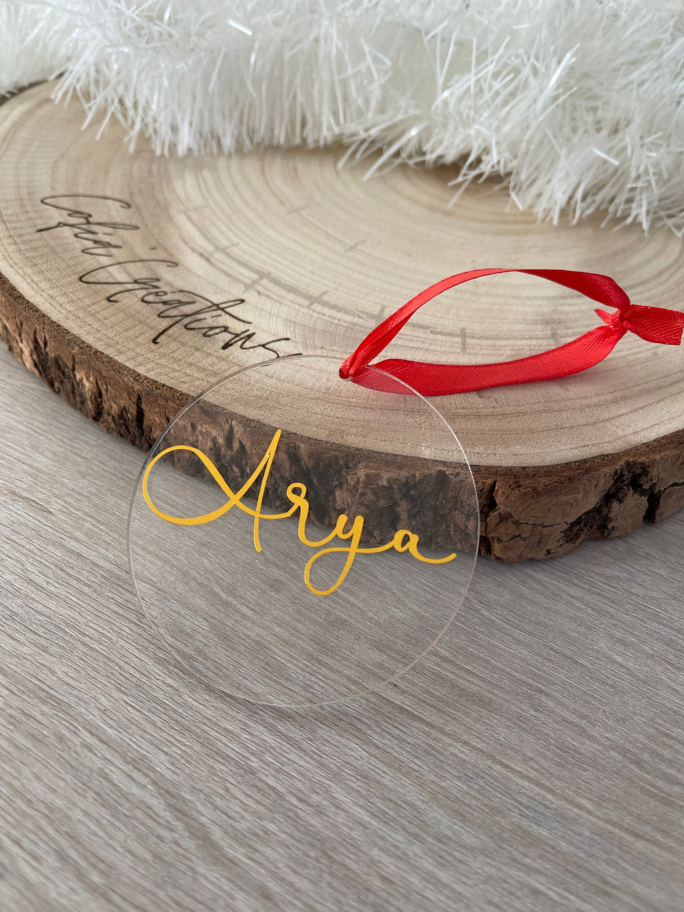 Boule de noël personnalisée - Boule de noël plate