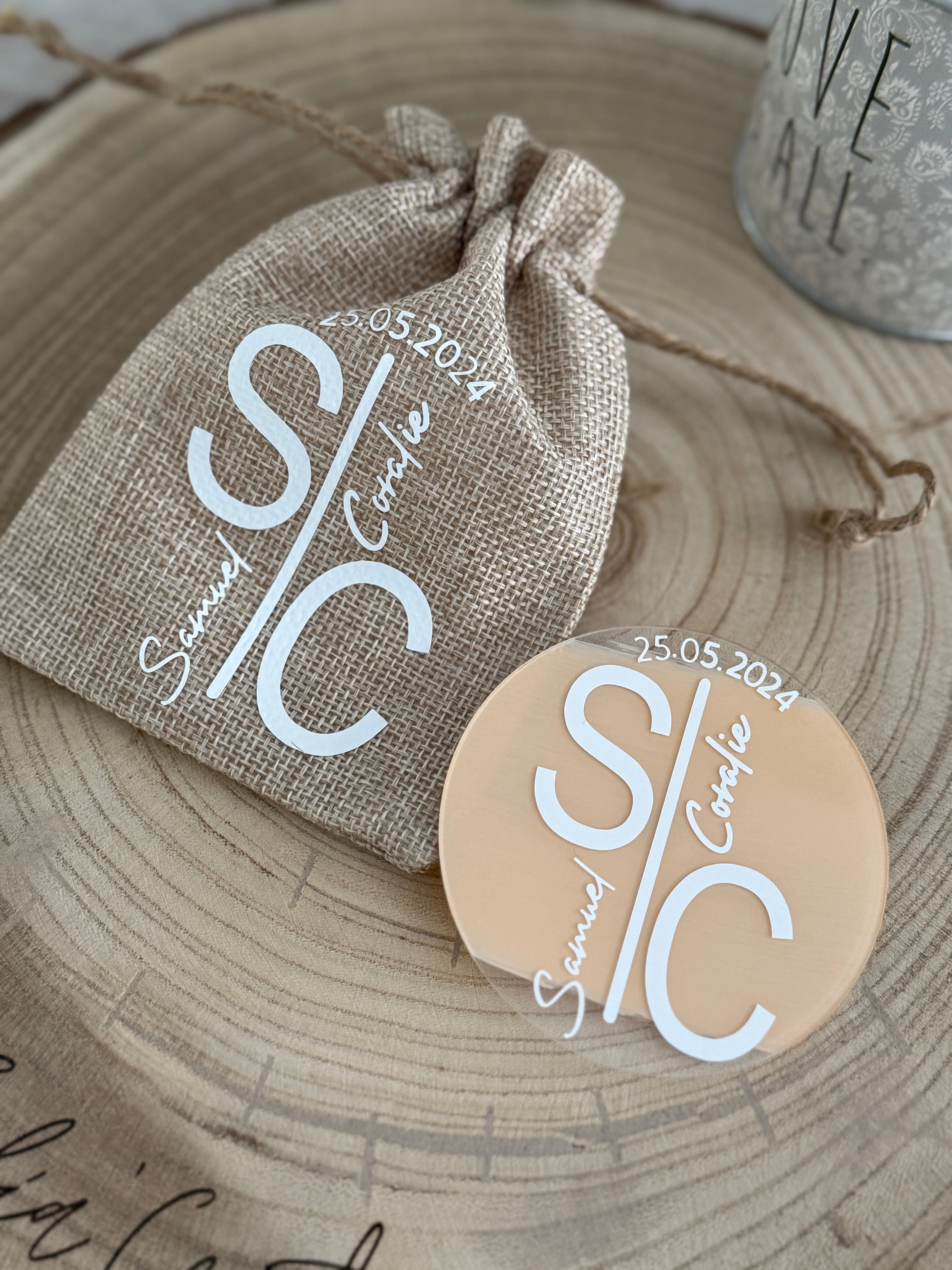 Magnet personnalisé mariage – Cadeau invité chic & souvenir unique pour mariage